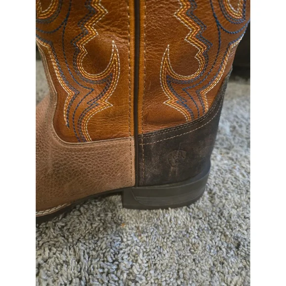 Ariat Steadfast Performance Western Boots Brown & Blue Cowboy Boots Size 10.5 - Picture 14 of 16